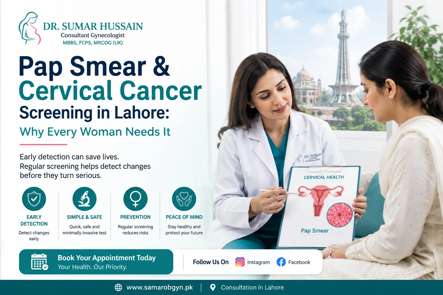 Pap Smear & Cervical Cancer Screening in Lahore